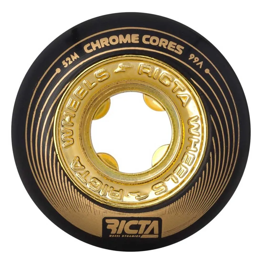 Roues De Skateboard Chrome Core Black Gold 52 mm/99A unisex - Ricta - FashionsVida