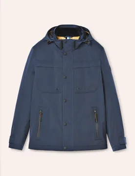 Wasserdichte Funktionsjacke, normale Größen#untersetzte Größen, Farbe Blau, 52, mit Aquastop-Membrane klimatisierende Sorona-Füllung Herren - Walbusch - FashionsVida