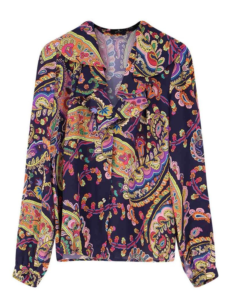 Etro Camicia In Viscosa Multicolore