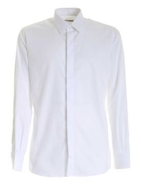 Camicia bianca con ricamo logo