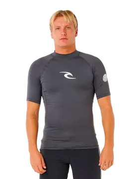 Rash Guard Manches Courtes Waves Upf Charcoal Grey XS