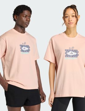 VOLLEYBALL FUN GRAPHIC T-SHIRT S Blush Pink