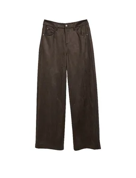 Pantalones de terciopelo marrón 44 - Comma - FashionsVida