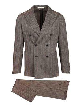 Vestito Monecarlo Doppiopetto In Misto Lino