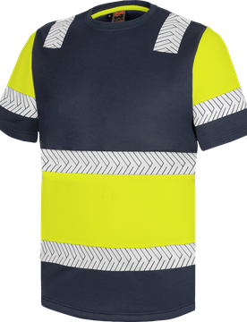 WÜRTH MODYF Tee-shirt haute visibilité FLUO ONE jaune/marine Bleu marine 3XL