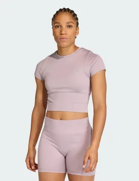 T-shirt Baby Knit Workout Essentials XS Preloved Fig - Adidas - FashionsVida