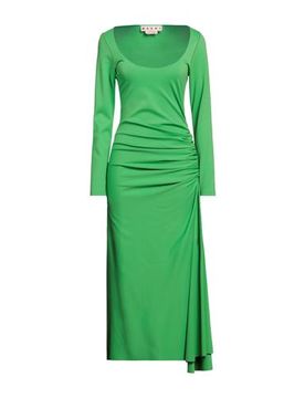 Midi-Kleid Damen Säuregrün 30,32,34,36,38 Damen