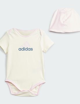 Completo Essentials Big Logo Bodysuit and Beanie Infant 18-24M Ivory / Clear Pink
