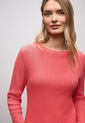 Pullover mit Rippstruktur female Pink