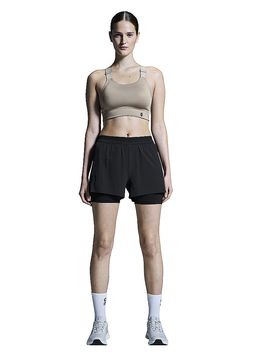 Pantalón corto de running 2 en 1 de 3 Performance para mujer negro L