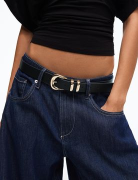 Ceinture Boucle Similicuir 75 Noir