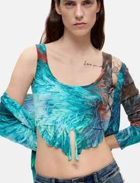Cardigan 2 en 1 M. C. Lacroix BLUE XS female - Desigual - FashionsVida