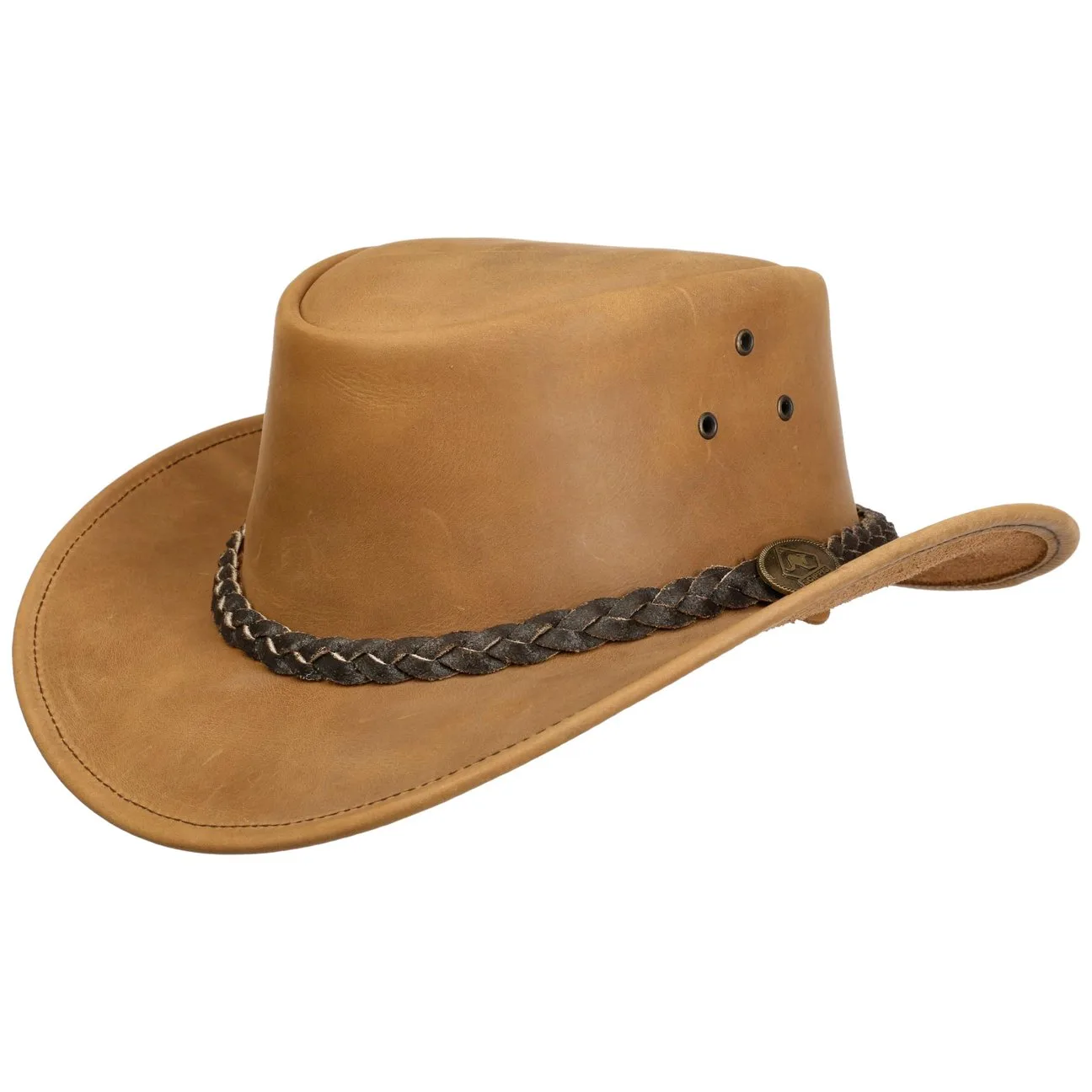 Wigan Leather Hat by - cognac - Size: L (58-59 cm) - Scippis - FashionsVida