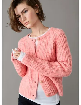Cardigan Ashley Coral Peach Pink XS - Pepe jeans - FashionsVida