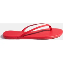 Sandalias de mujer en piel uniforme planas