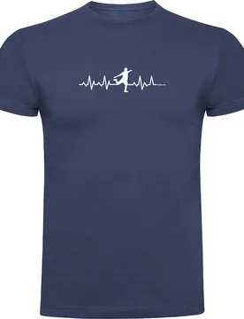 T-shirt à Manches Courtes Soccer Heartbeat Denim Blue 3XL