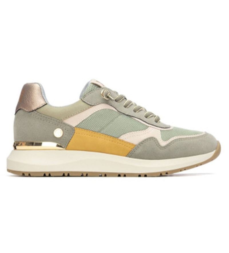 Para mujer. 14520202-KAKI Zapatillas 145202 (38), Plano, Cordones, Casual