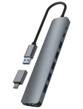 Tnb Hub Usb-a 3.0 7 Port Gray One Size unisex - 'T''nB' - FashionsVida