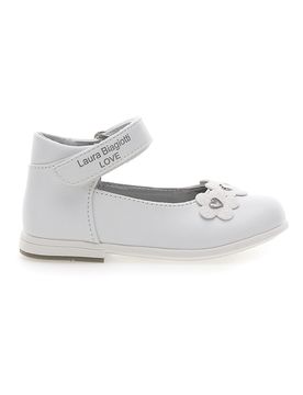 Ballerine Bianche Con Strappo In Velcro AG16062 20