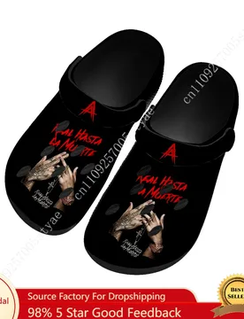 Anuel AA Real Hasta La Muerte Water Shoes Home Garden Clogs Mens Women Sandals Custom Breathable Hole Slippers Black - Aliexpress - FashionsVida