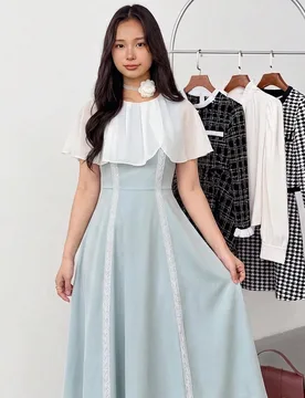 Vestido casual de retazos para adolescentes, versátil para la escuela, el transporte y el uso diario - Shein - FashionsVida