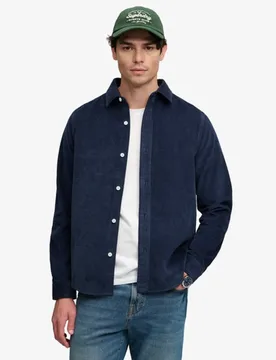 Superdry Herren Cord Overshirt Navy - Größe: L - 79.99 - FashionsVida