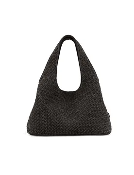 Ledertasche - Hobo Bag PAZ WEAVE COZY braun damen - LES VISIONNAIRES - FashionsVida