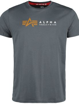 T-Shirt - Alpha Label T-Shirt - S bis XXL - für Männer - Größe M - grau - Männer - male