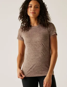 Women's Fingal Edition Walking T-Shirt in Brown Size: 12 - Brown - Size: 12 - Regatta - FashionsVida