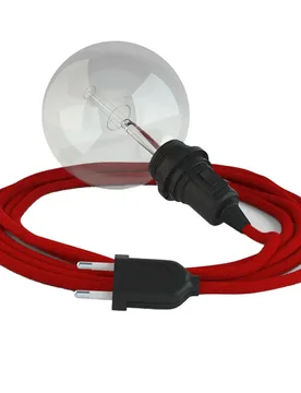 Cables Lampe Suspendue Pour Abat-jour Rc35 5 M Fire Red / Black One Size - Creative - FashionsVida