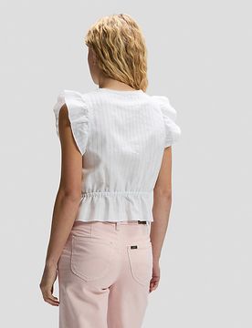 Regular Ruffle Sve Shirt Bright White Größe S female