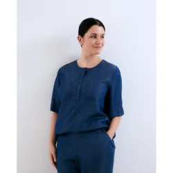 Blusa de mujer polera de manga corta Lyocell