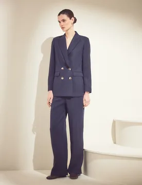 Blazer de mujer lisa de crinkle cruzada - Woman El Corte Inglés - FashionsVida