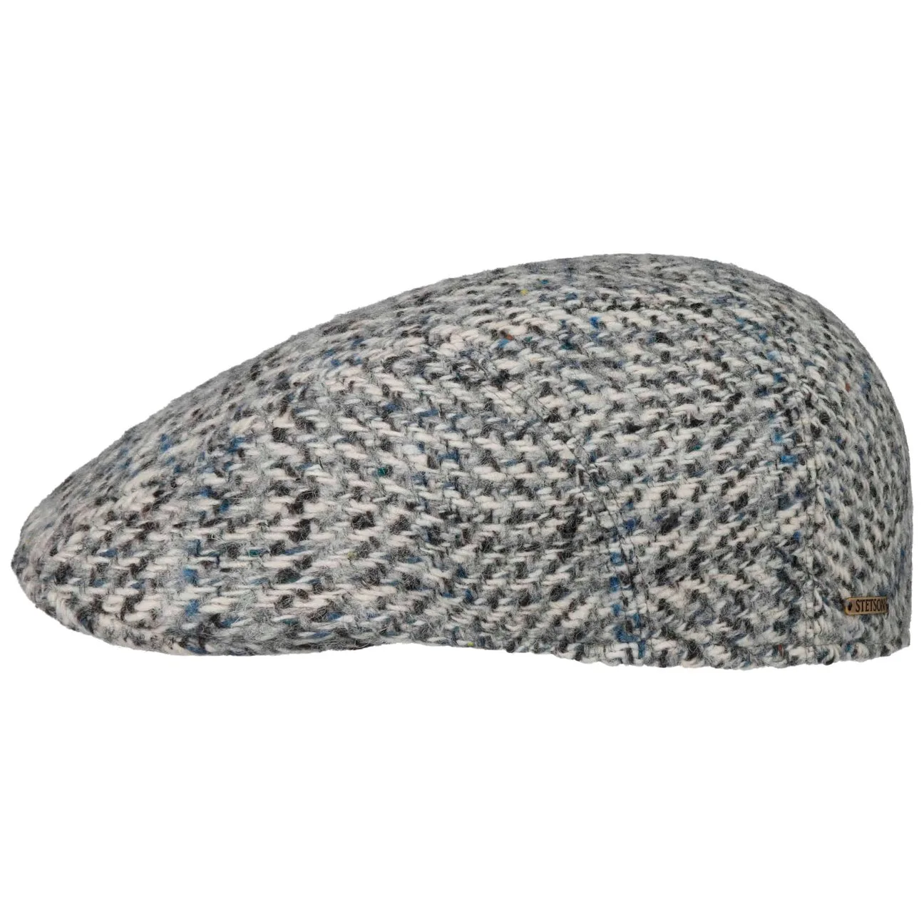 Hoback Ivy Virgin Wool Flat Cap by - grey - Size: 56 cm - Stetson - FashionsVida