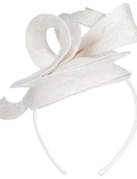 Laura Sinamay Fascinator by - white - Damen - Size: One Size - McBURN - FashionsVida