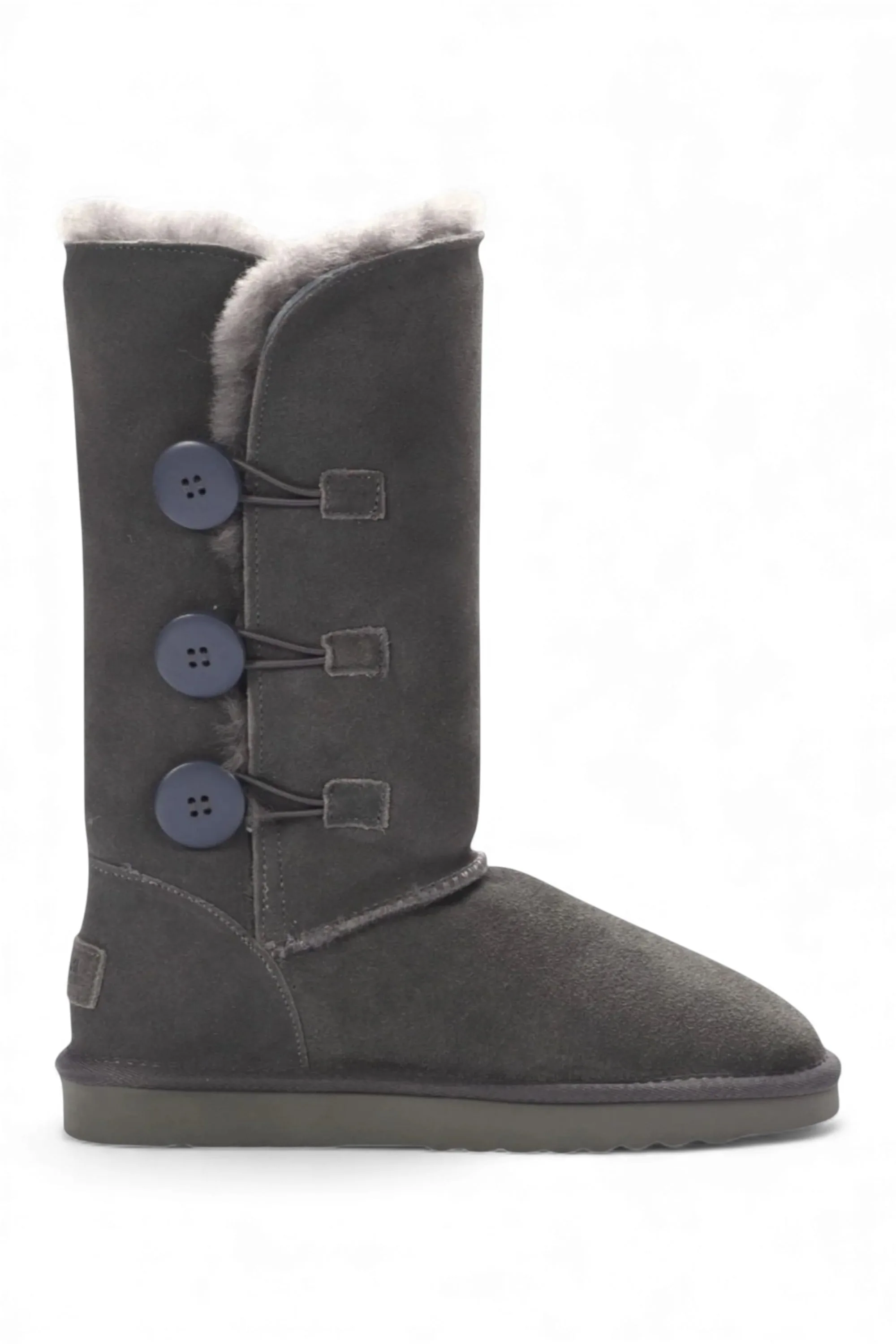 Womens Sheepskin Suede Winter Calf Willow Boots - - Size: 4 - Infinity - FashionsVida