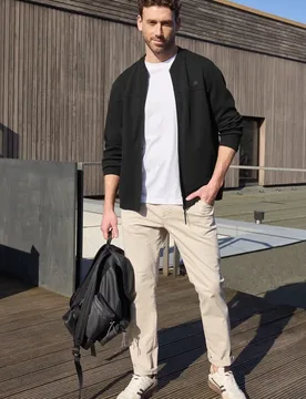 Street One Piquee Blouson male Schwarz - Street One MEN - FashionsVida