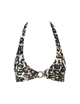 Top de bikini halter con aro para mujer negro 40 - DARLING HARBOUR - FashionsVida
