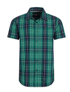 Weird Fish Sunnymead Short Sleeve Check Shirt Size S - men men all-mens men shirts men shirts short-sleeve sale all-sale sale mens - Dark Blue - FashionsVida