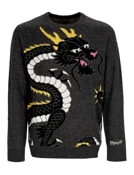 Maglione Uomo Ryu Knit Sweater Black Heather - RIPNDIP - FashionsVida