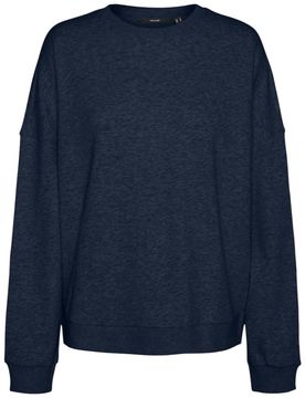 Felpa Donna Blu Girocollo in Cotone Ronja