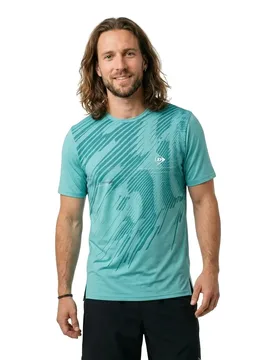 Game 1 Short Sleeve T-shirt Aqua Sky / Aventurine Green 2XL - Dunlop - FashionsVida