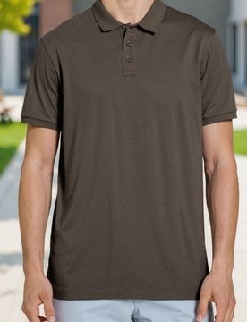 Sinsay - Polo in cotone - caffè