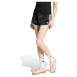 Short Satin 3 Stripes Sprinter Black / White 2XS