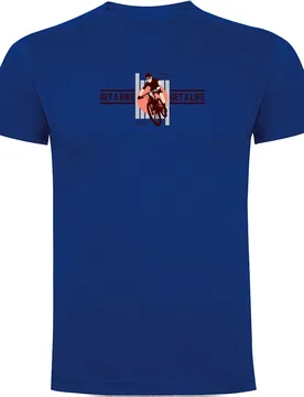 Maglietta A Maniche Corte Get A Life Royal Blue - Kruskis - FashionsVida