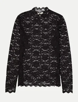 Garcia Spitzenbluse Schwarz M - Garcia - FashionsVida