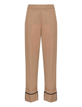 Pantaloni In Gabardina Di Cotone Antigoccia