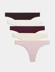 Pack Cotton Lycra® Thongs Bitter Chocolate female