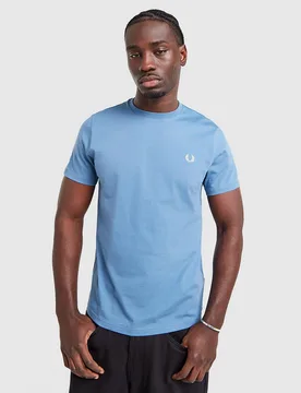 Back Graphic T-Shirt - Herren, Blau - male - Size: L - Fred perry - FashionsVida