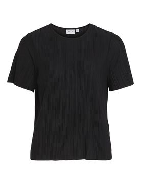 VILA Camiseta 'VIPlisa' negro